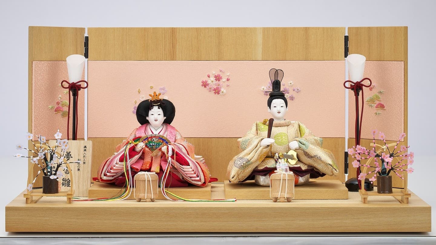 三寸親王飾り夢香雛「花づくし」H.Y-02